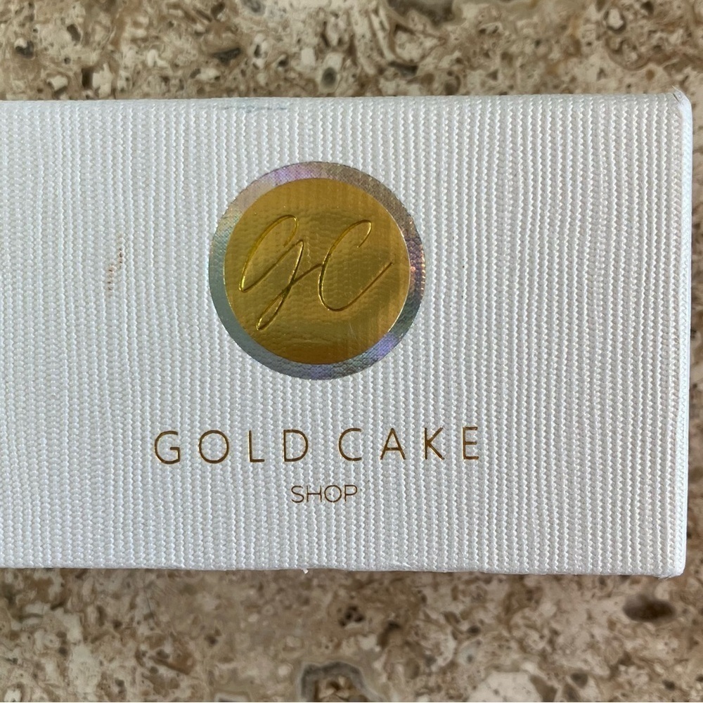 New Gold Cake Earring Set 3 Pair Silver Huggies and Studs, Create Your Own Story - Picture 3 of 3